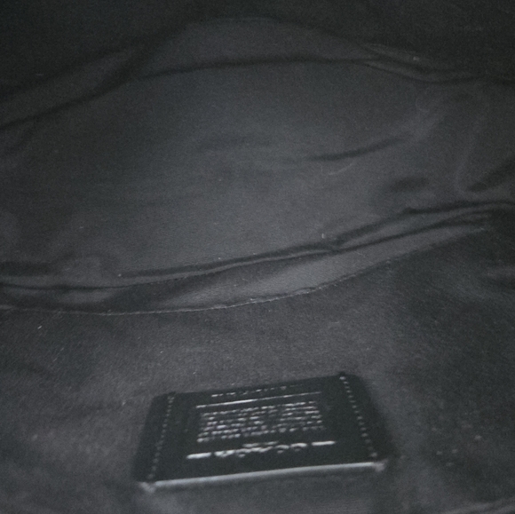 Coach Black Pebble Leather Hobo Satchel Bag with Gold Accents - Picture 10 of 10